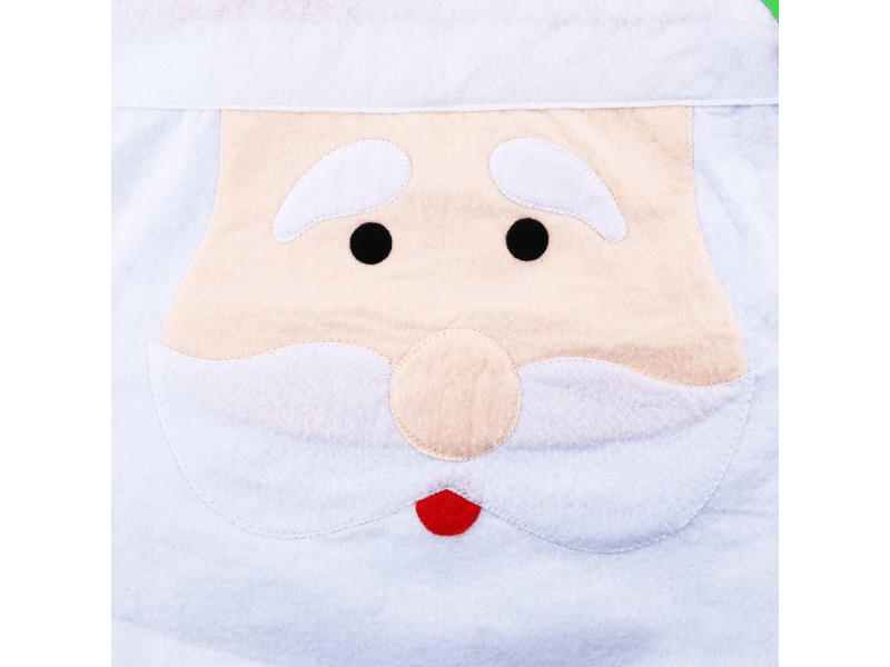  Lot de 2 housses de chaises de noël ornées d'un motif de père noël et d'un bonnet rouge, idéales pour les décorations de noël dans les restaurants, les h XLH-ZLS-009344MF - Conforama E