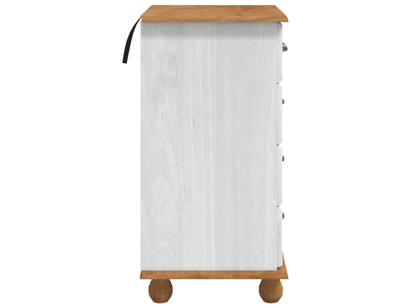  Commode chambre adulte, armoire à tiroirs 5-tiroir askim blanc 48,5x40x79 cm  - Conforama E