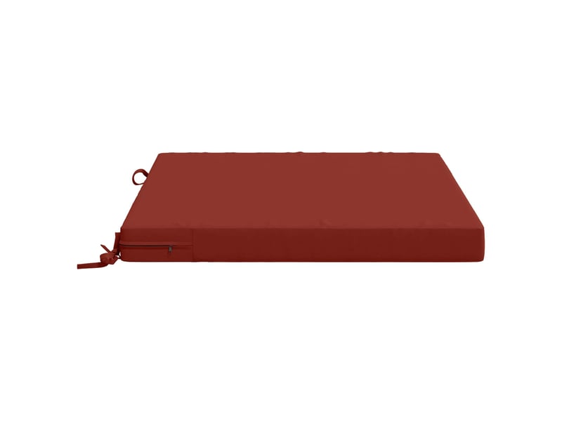  Lot de 4 coussins de siège, coussins d'assise soest 100 % polyester rouge cf60509  - Conforama D