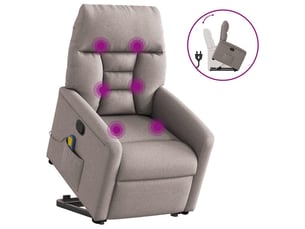 Fauteuil fixe Tissu taupe