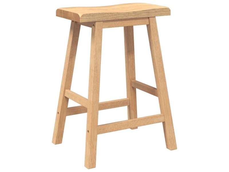  Lot de 2 tabouret de bar, chaise de bar en bois massif naturel et caoutchouc shl653  - Conforama D