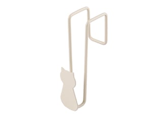 Crochets de porte d'armoire à installation gratuite, 6 simples de en fer, décoratifs pour tiroir d'armoire de chat, noir - réf. Szpa317559jjzj
