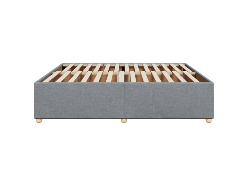  Lit double- lit adulte -  cadre de lit sans matelas gris clair 200x200 cm tissu  - Conforama D
