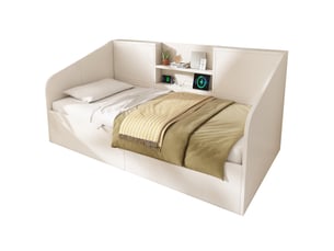 Lit coffre 90x190 cm coloris blanc
