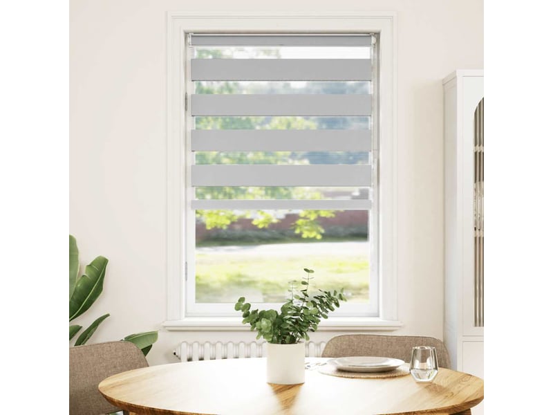  Store zèbre, store de fenêtre gris clair largeur du tissu 50,9 cm polyester cf48503  - Conforama A