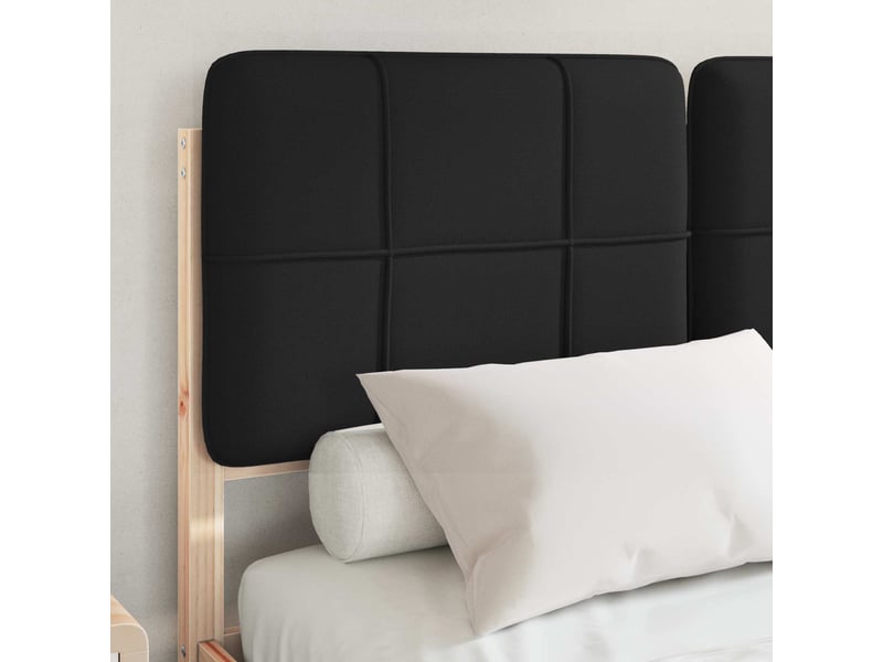  Lit double- lit adulte -  cadre de lit avec tête de lit rembourrée noir 120 x 200 cm  - Conforama B