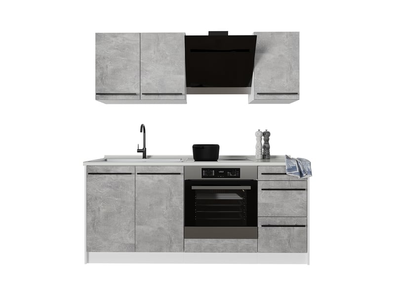  Vicco cuisine, bétonblanc, 180cm sans pt  - Conforama E
