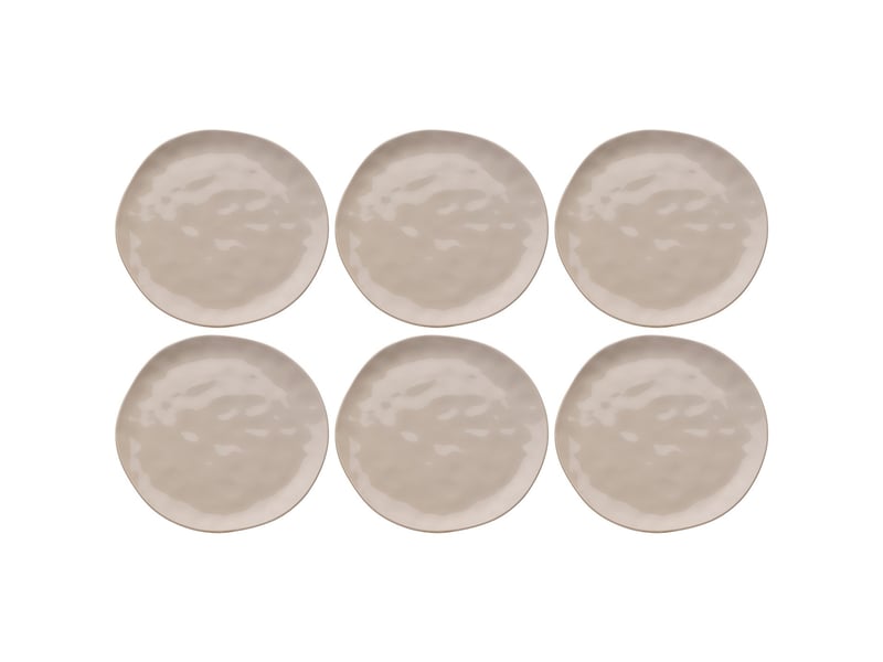  assiettes organic 26cm crème set de 6  - Conforama A