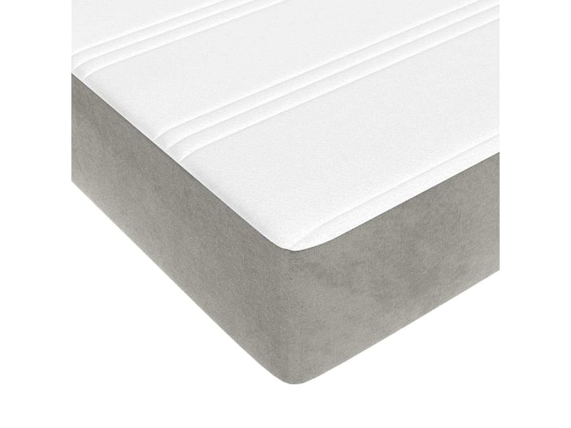 Matelas de lit à ressorts ensachés fermeté moyenne gris clair 180x200x20 cm shl706 - Conforama E