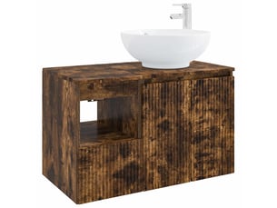 Ensemble de mobilier de salle de bain 2 pc chêne fumé cf64090