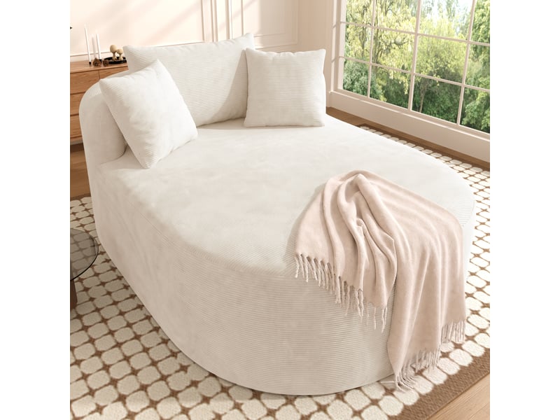  Canapé de salon, canapé pour séjour, dossier inclinable, livré monté, 122 cm, en velours, pour salon  - Conforama D