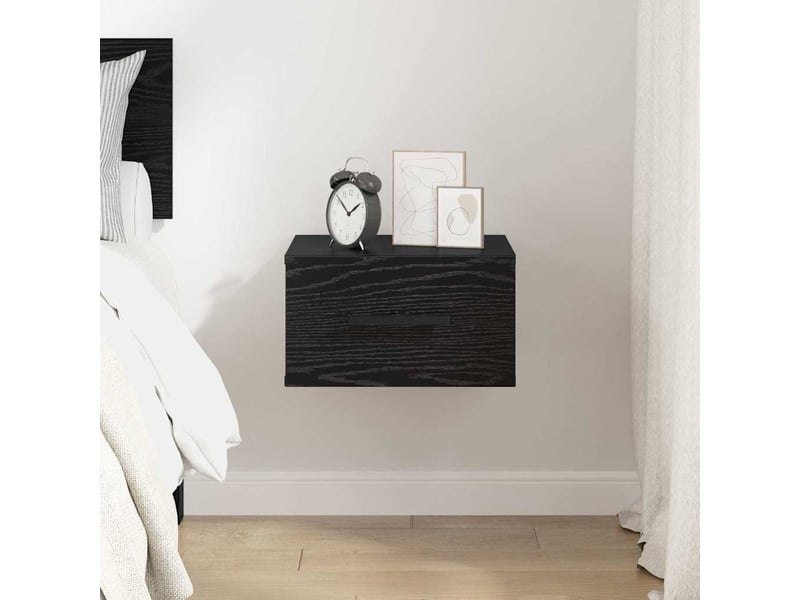  Table de chevet chambre, cabinet de chevet 35x35x20cm bois d'ingénierie chêne noir shl8821  - Conforama D
