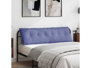 Coussin de dos, coussin de dossier bleu denim 160 x 19 x 50 cm tissu cf54543