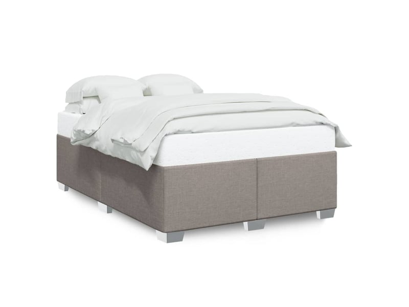  Lit double- lit adulte -  cadre de lit sans matelas taupe 160x200 cm tissu  - Conforama A