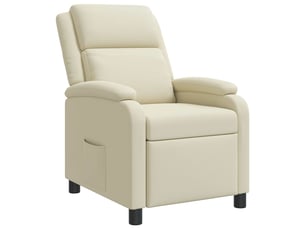 Fauteuil relax manuel VIDAXL Simili beige