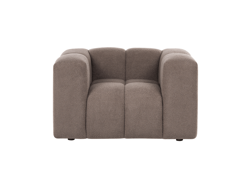 Fauteuil antola bouclé taupe - Conforama E