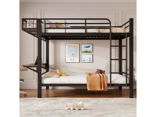 Lit superposé 90x200 cm <strong></strong> <strong>Morn Vibe</strong> coloris noir