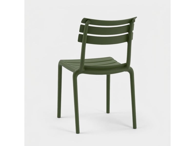 Lot de 2 chaises empilables intérieur et extérieur punat - vert foncé  - Conforama E