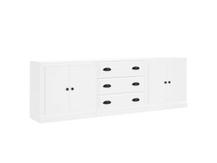 Buffets 3 pcs - bahut - meuble de rangement blanc bois d'ingénierie