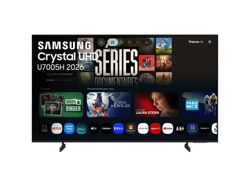  Tv 43 pouces 4k crystal uhd tizen noir vision ai companion TU43U7005HUXXC - Conforama A