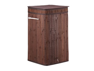 Corbeille à linge pliable design naturel salle de bain 70 x 70 x 40 cm en bambou beige 13_0006485