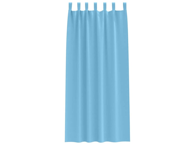  Lot de 2 rideaux occultants, rideaux black-out avec anneaux bleu clair 225 x 140 cm cf44591  - Conforama D