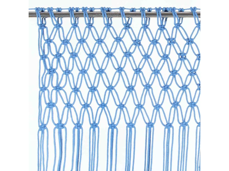  Rideau en macramé, rideau de porte bleu 140x240 cm coton cf43863  - Conforama D