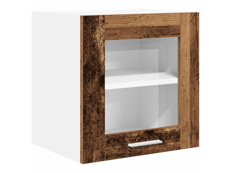  Lot de 2 armoires suspendues style contemporain grand espace de rangement 40 x 31 x 40 cm en bois d'ingénierie bois ancien 02_0053254  - Conforama B