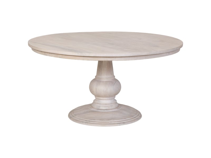  Table de salle à manger en bois blanc 150x150x76 cm (h)  - Conforama A