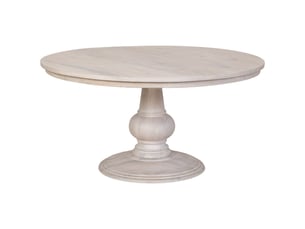 Table de salle à manger en bois blanc 150x150x76 cm (h)