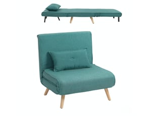Fauteuil convertible HOMVRA Polyester vert vendu A l'unité