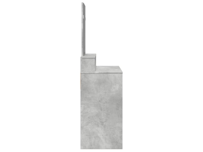  Coiffeuse, table de maquillage avec miroir gris béton 80x41x144,5 cm  - Conforama E