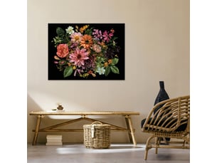 Tableau décoration murale impression sur toile fleurs roses coloré - 60x40 cm - tableau décoration murale chambre et salon