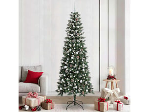 Sapin de noël - arbre de noël artificiel vert 240 cm pvc, plastique et acier