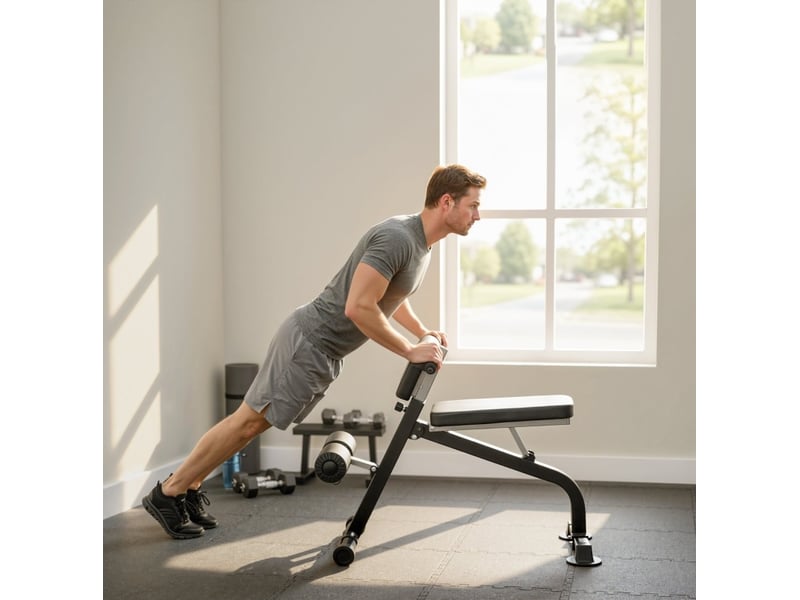 Banc de musculation réglable 96,6x68x110 cm cadre en métal noir - Conforama C