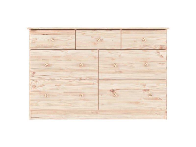  Commode chambre adulte, armoire à tiroirs alta 112x35x73 cm bois massif de pin  - Conforama D
