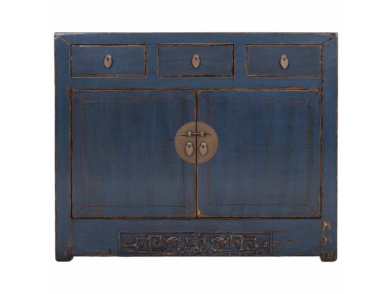  Buffet en bois bleu 104x38x85 cm h  - Conforama B