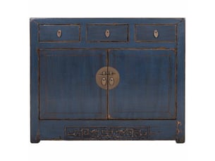 Buffet en bois bleu 104x38x85 cm h