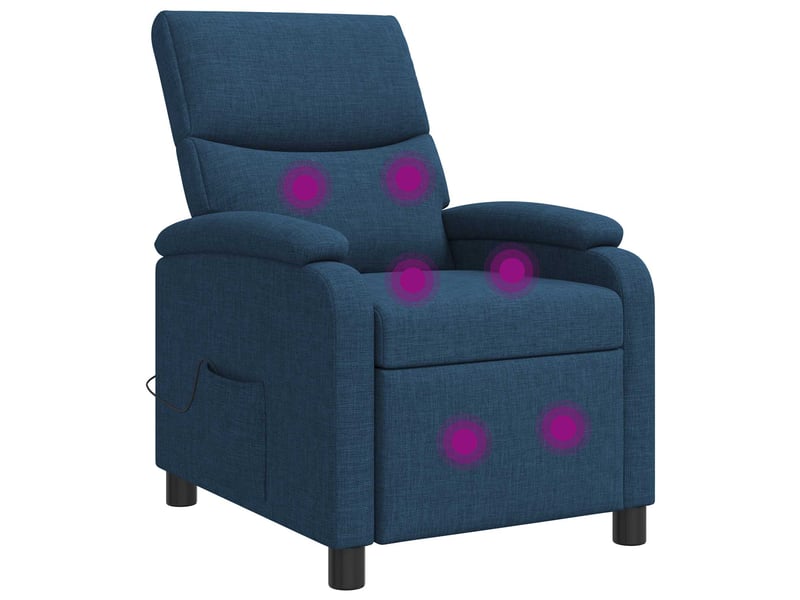 Vidaxl fauteuil de massage inclinable bleu tissu - Conforama A