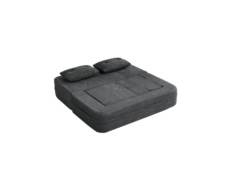 Canapé-lit modulable 2+1 places avec fauteuil, gris foncé - Conforama A