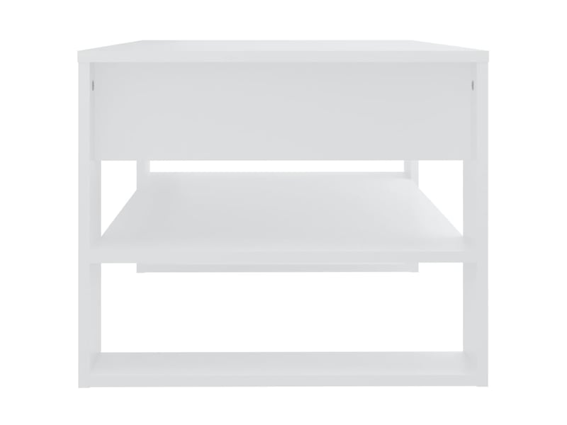  Table basse rectangulaire | table de salon blanc 102x55x45 cm bois d'ingénierie  - Conforama D