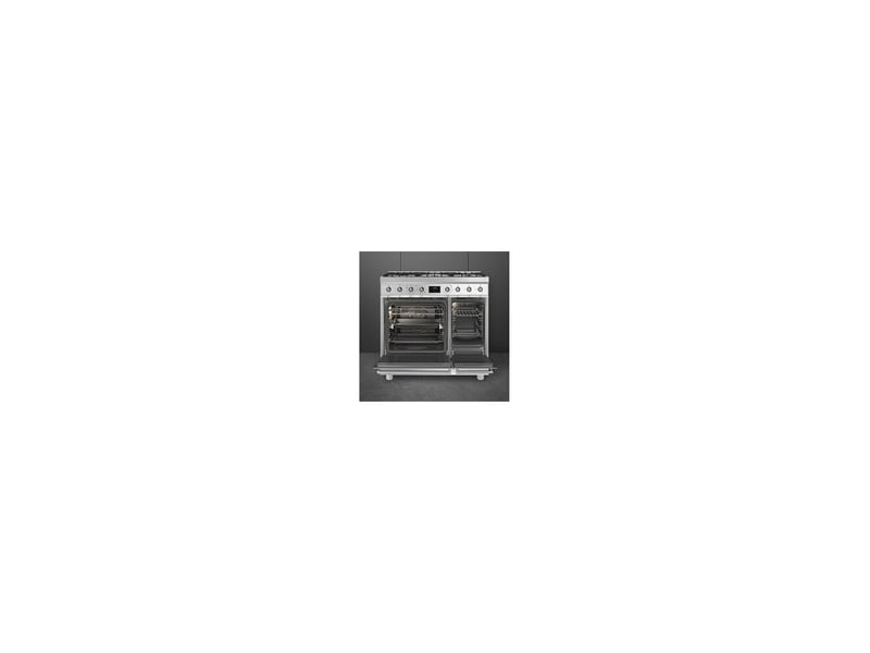  Cuisiniere gaz dual fuel 90x60 cm 5 foyers + 2 fours pyrolyse 8225370 - Conforama B