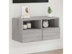 Meuble tv coloris gris 60 cm <strong></strong>  <strong></strong>