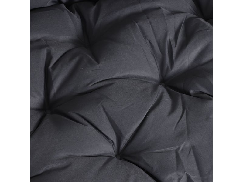  Coussin de banc de jardin 100x98x8 cm avec dossier résistant aux intempéries gris foncé  - Conforama D