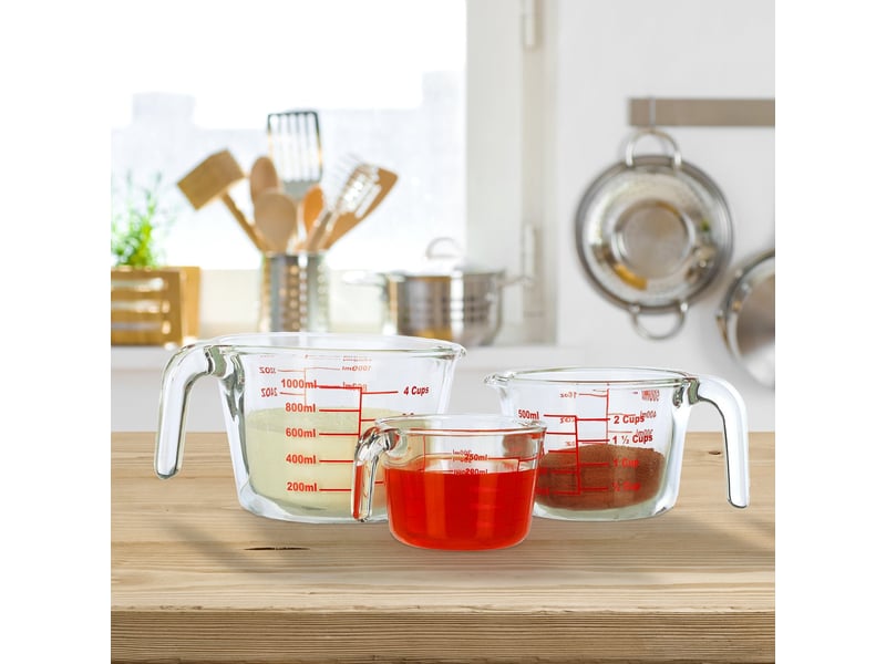  Pichet doseur en verre, lot de 3  - Conforama B