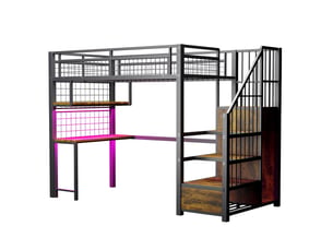 Lit mezzanine 90x200 cm SOGEU   coloris bicolore