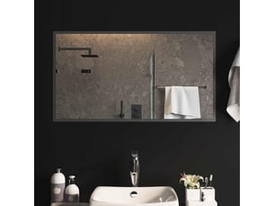 Miroir de salle de bain, miroir de toilette led transparent 90 x 50 cm verre trempé cf62627