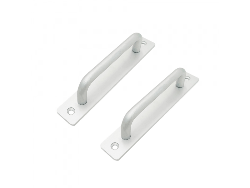  Poignée - aluminium - 2 pièces - 180 mm - argent  - Conforama A