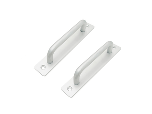 Poignée - aluminium - 2 pièces - 180 mm - argent
