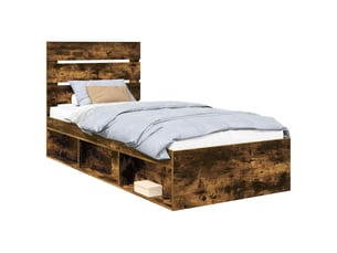 Lit simple 100x200 cm coloris marron